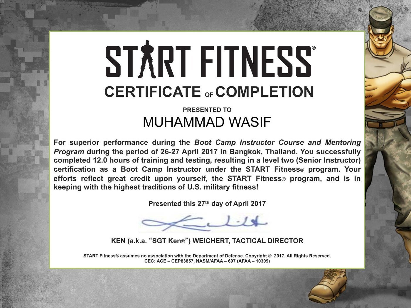 Certificate document preview